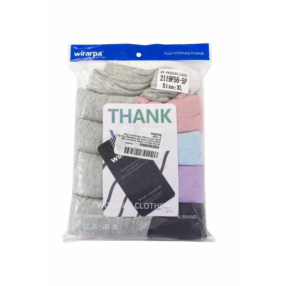 Wirarpa Women's XL Cotton 5-Pack Underwear | Soft & Comfy